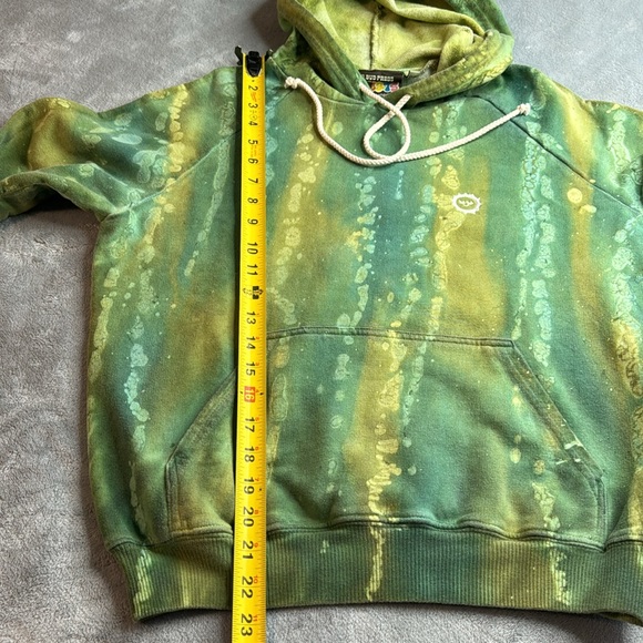 🎉HOST PICK🎉NWOT Big Bud Press Hand-Painted Sweats Hoodie Green Moss Unisex - Picture 12 of 13